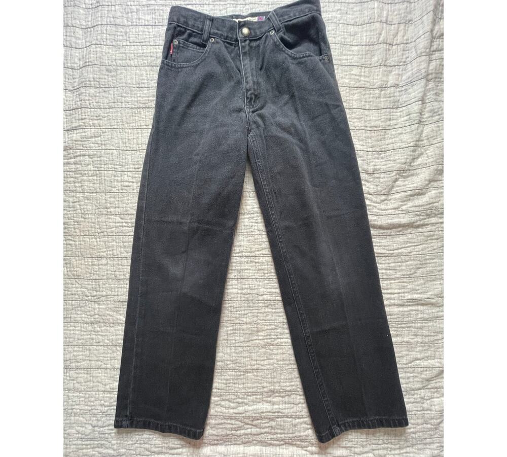 Bugle Boy Vintage VTG Black Denim Jeans Size 12R / 26 Waist GUC – 100% Cotton